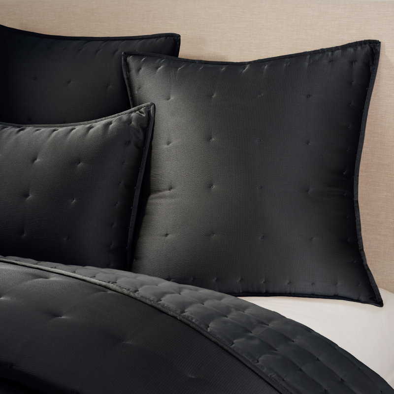 Donna Karan Home Hammered Silk Pillow Sham, Euro Sham