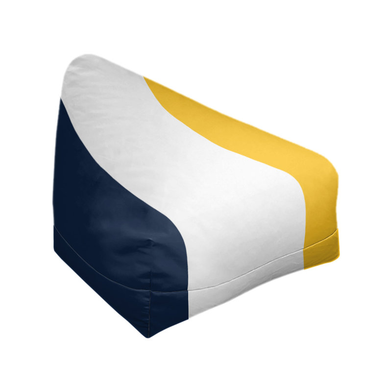Fauteuil à billes Washington, 27 po x 27 po x 30 po, Midnight Blue/White/Basketballhine Yellow