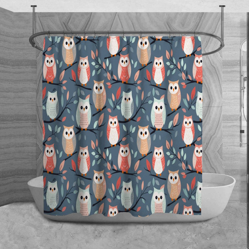 Riesa Microfiber Shower Curtain, 93" H x 70" W x 6" D
