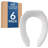 1955CT Commercial Heavy Duty Open Front Toilet Seat, Never Loosen, ELONGATED, Plastic, White, 6-Pack