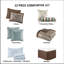 12 édredon en coton pour grand lit - bleu / brun, literie relaxante et à la mode - bleu / brun - 12 pièces avec draps créant une atmosphère de chambre-117416596-117416602