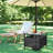 Adirondack Square Side Table With Umbrella Hole, Pool Composite Patio Table,HDPE End Tables For Backyard,Pool, Indoor Companion, Easy Maintenance & Weather Resistant-1676381881
