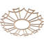 Médaillon de plafond perforé 24 "x 24" x 8 1/2 "ID x T 1/4" chêne rouge Augustus-63412102-63412096