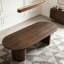 Table de salle à manger ovale à double piédestal-2028038759