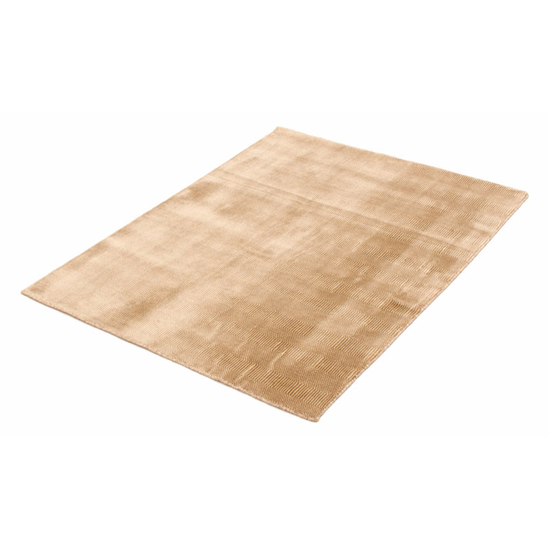 Tapis brun clair en laine tissé à la main SantaAna
