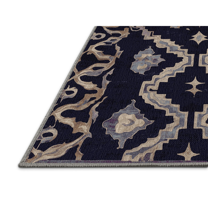 Machine Washable Gray Area Rug, Square 8'