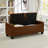 48" Ottoman Bench With Storage, Bench For Bedroom,Living Room,Hallway, Upholstered Tufted Faux Leather PU Ottoman Brown-2114379606