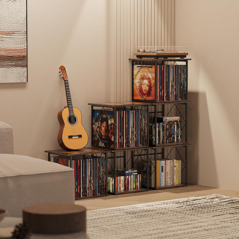 Présentoir pour 70 à 100 disques vinyles, tablette de rangement pour disques vinyles, cadre d'exposition