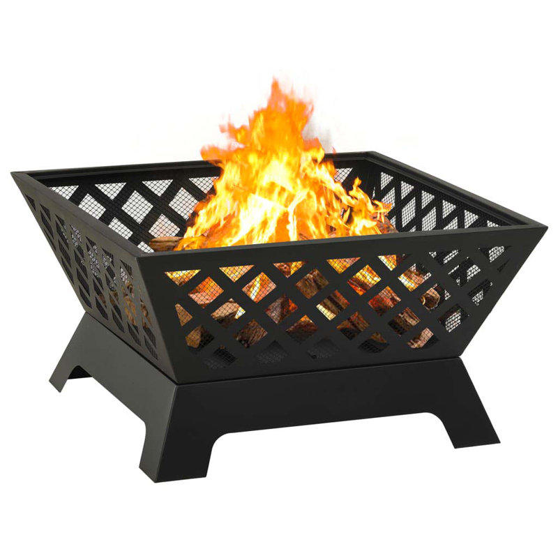 Annarama Square Steel Wood Burning Smokeless Fire Pit