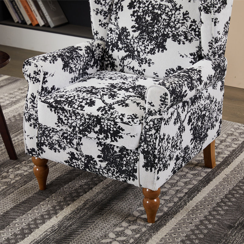 Ensemble de table basse et de fauteuils de style rétro vintage, fauteuil de lecture à haut dossier et table en bois massif pour le salon et la chambre à coucher