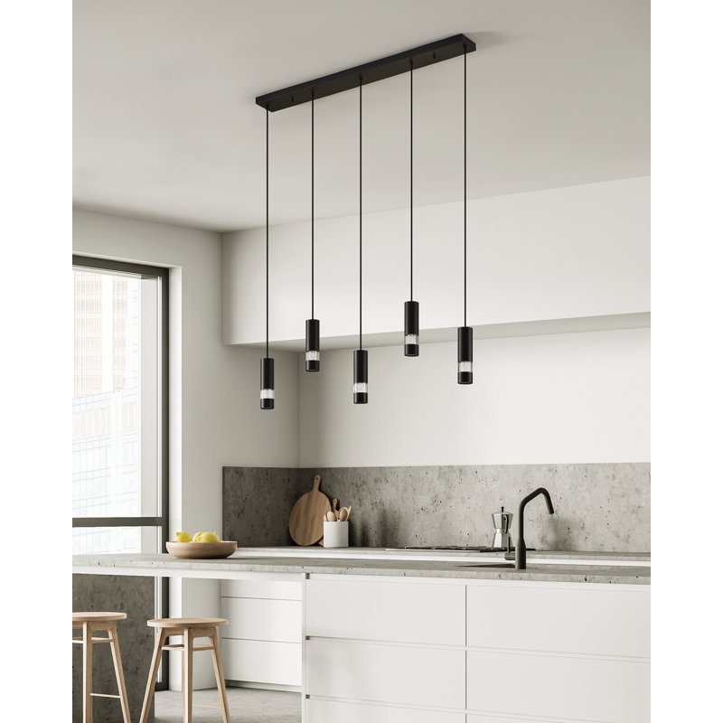 Luminaire suspendu noir paiementy, 5 lumières 