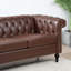 Canapé Chesterfield à accoudoirs roulés 83,5 po Avrian-2009994990