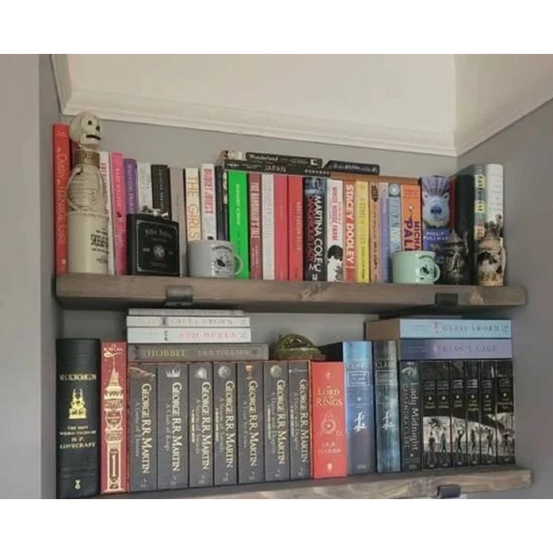Isulf Solid Wood Bracket Shelf, 4cm H x 140cm W x 22cm D
