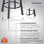 Swivel Upholstered Counter Stool with Metal Frame-1109041894
