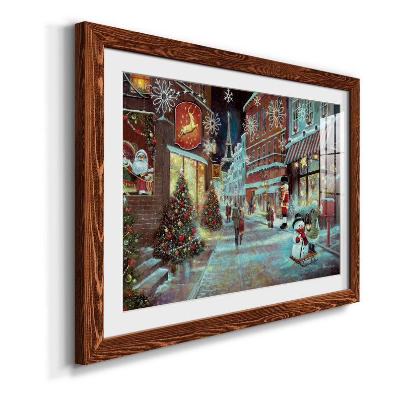 Paris Paris par J Paul - reproduction d'art sur papier encadrée, H 37,5 po x l 27,5 po x P 1,5 po, Papier avec cadre érable