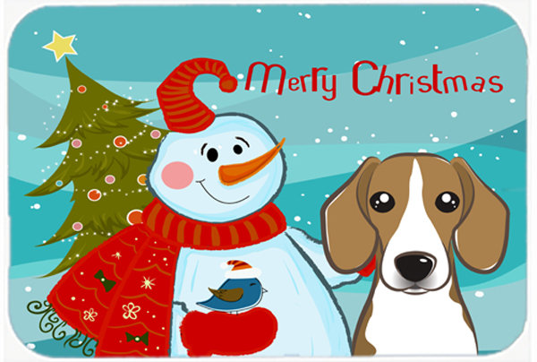 Planche à découper en verre beagle caroline Snowman Buddies