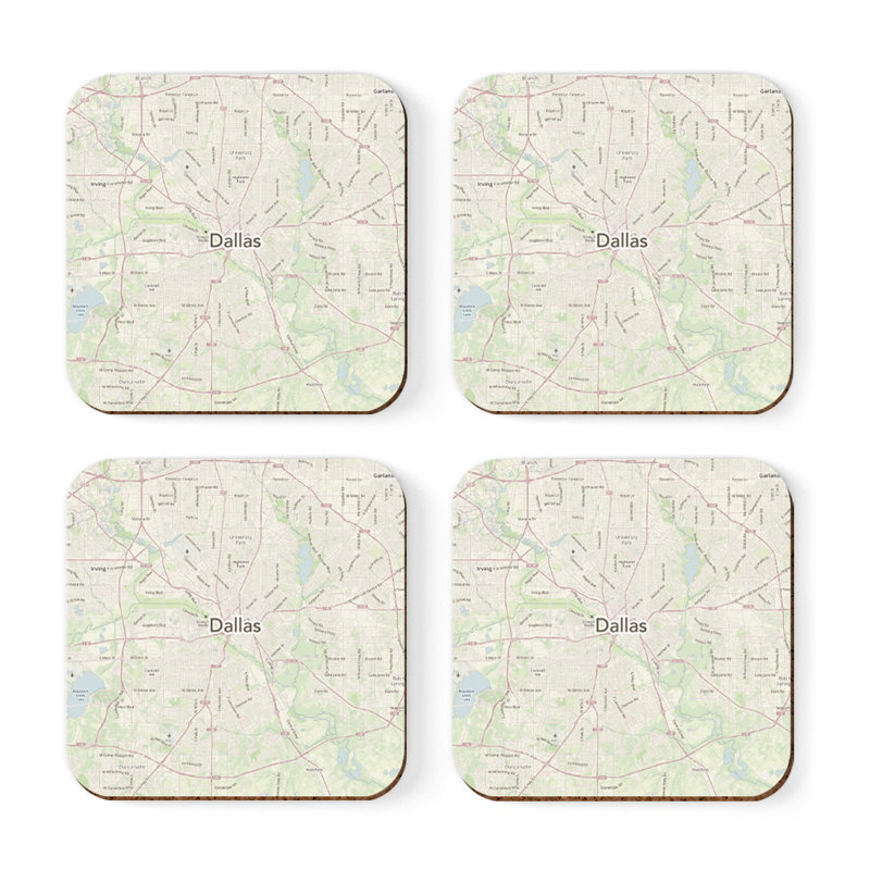 Sous-verre carte des États-Unis, Dallas