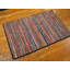 Small Colorful Stripped Antique Modernist American Hooked Area Rug