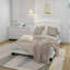 Lit plateforme tapissier avec tête de lit courbée réglable et selle capitonnée à losanges, lattes de bois et support en métal, aucun sommier requis, beige-1771861222
