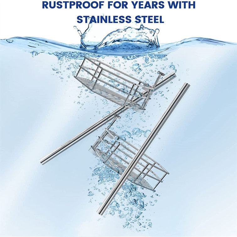 Dorwarth Free-Standing Stainless Steel Shower Shelf Rebrilliant