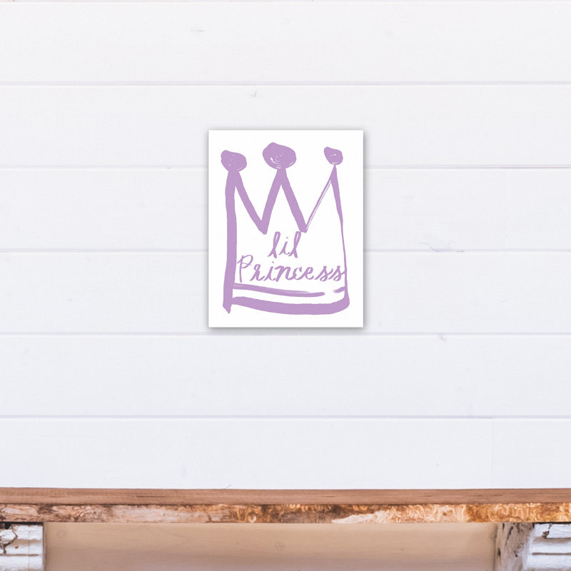 Art sur toile little princess Brewer, H 14 po x l 11 po x P 1,25 po, Mauve