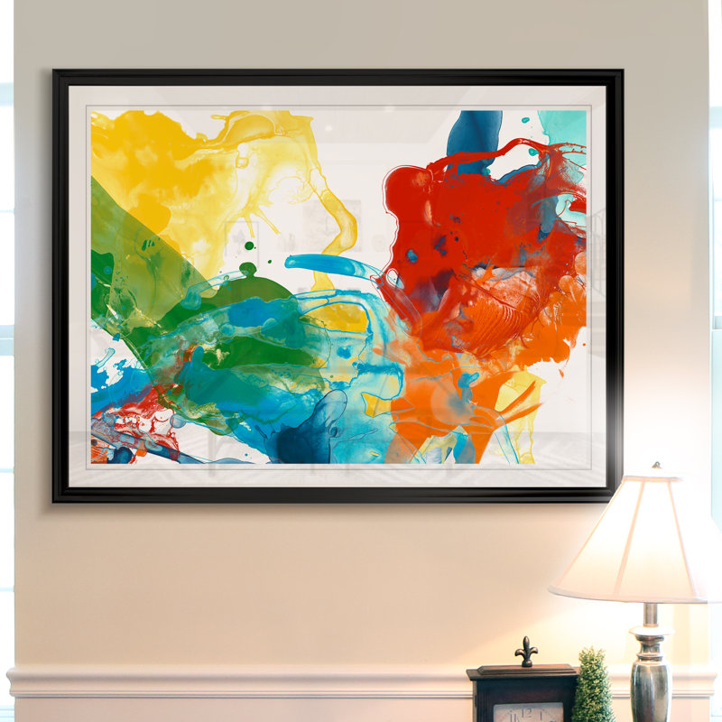 « primary abstract ii », impression sur toile, H 18,5 po x l 24,5 po x P 1,5 po, Noir