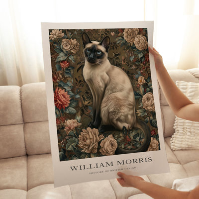 Animals William Morris Cat I Cottage Unframed Art Print