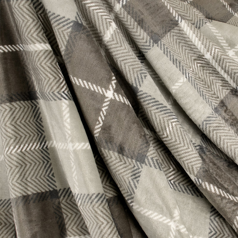 Plaid Outdoor Pet Blanket, Taupe