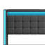 Storage Bed With 4 Drawers, USB Ports & LED Lights, Linen Upholstered Wingback Bed Frame, Grey & Beige-2147032494-2144577762