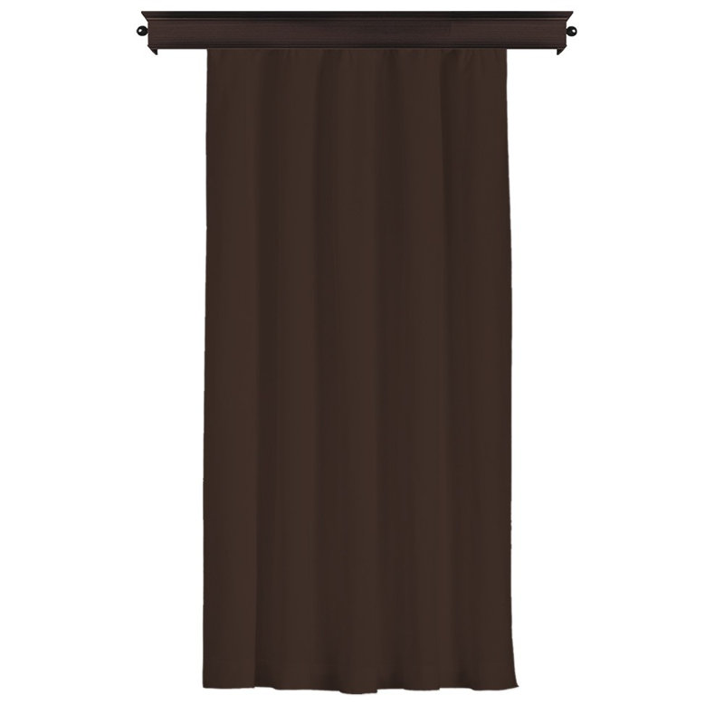 Rideau en polyester Dursunbey, Brun