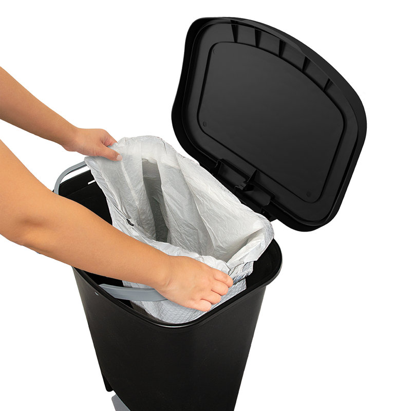 Poubelle en plastique GLAD 13 gallons, Noir, noir, noir, noir