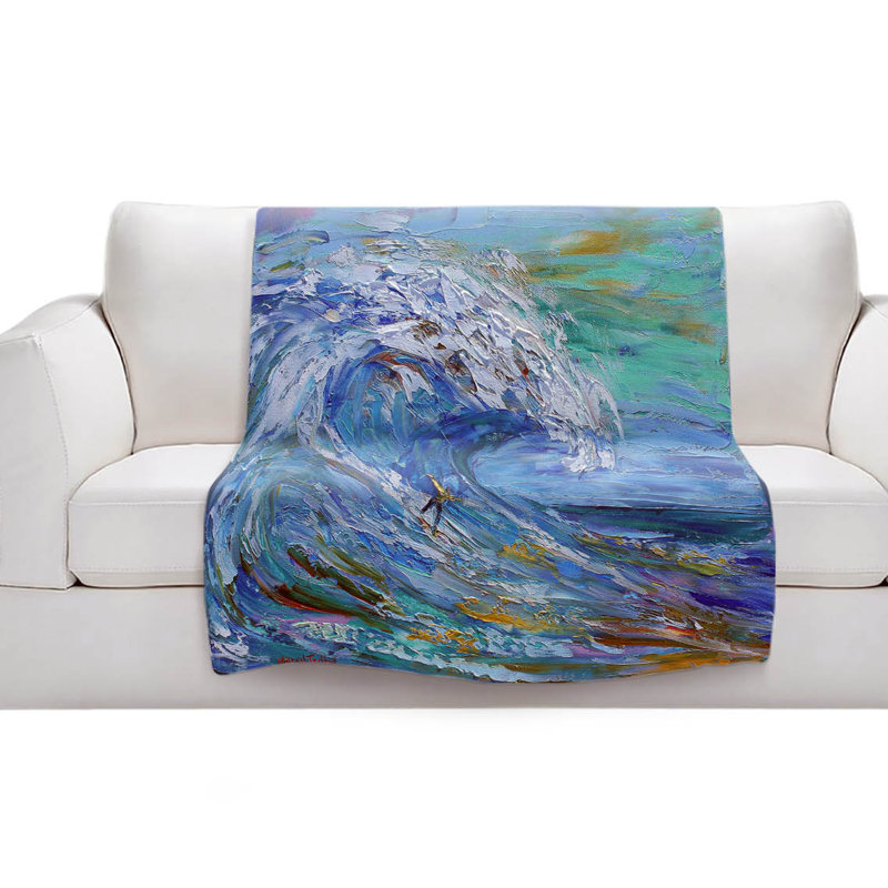 Couverture sherpa à la façon douce catch a wave, l 51 po x L 60 po