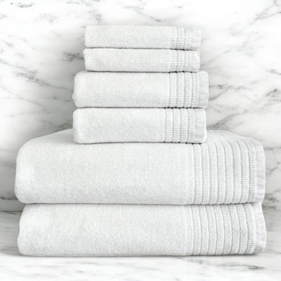 Ensemble de serviettes 6 pièces BedVoyage Spa - Viscose de bambou + coton - 650 g / m² - absorbant et résistant aux odeurs