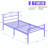 Twin Size Metal Bed Frame with Headboard & Footboard, Purple Modern Farmhouse Platform Bed with with Decorative Victorian Headboard, Mattress Foundation with Heavy Duty Steel Slats Support, No Box Spring Needed, Underbed Storage-969978764-1026886465