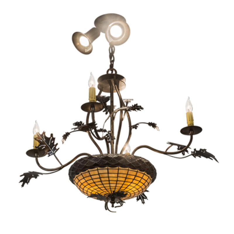 Greenbriar Oak 9 - Light Chandelier