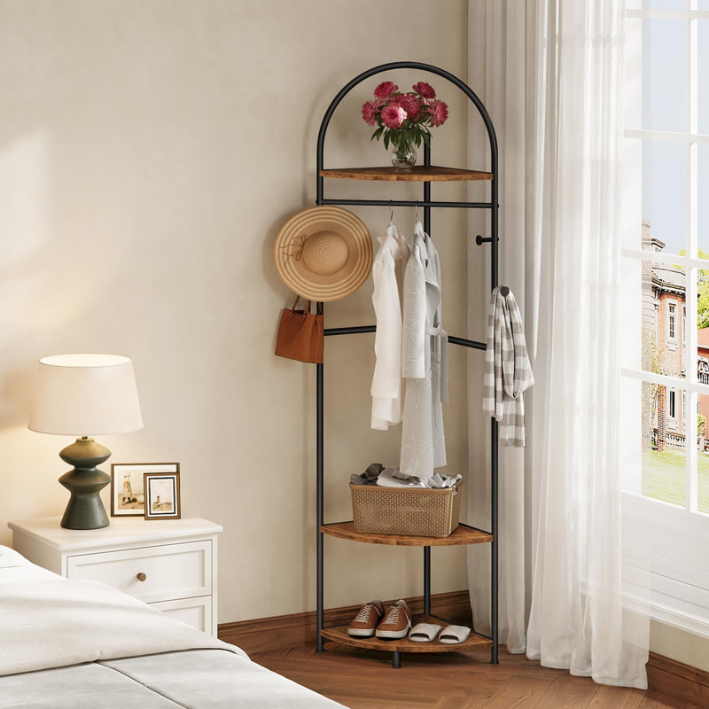Metal Freestanding 4 - Hook Coat Rack