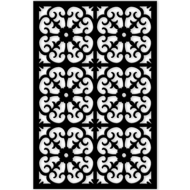 Paravent 48 po x 32 po, Noir