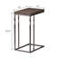 Table à collation industrielle avec finition patinée - thème gris et noir extensible dans un style rustique