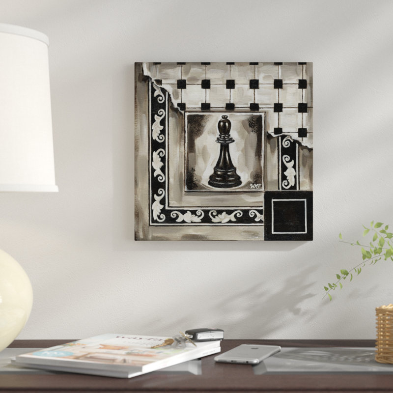 « chess ii », impression sur toile, H 12 po x l 12 po x P 0,75 po, Toile tendue, Pas de tapis