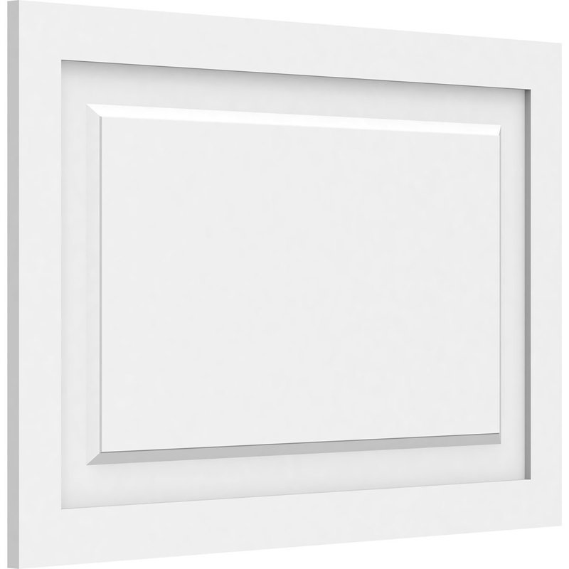 Panneau mural Harrison 3D en blanc, H 20 po x l 30 po x P 0,63 po