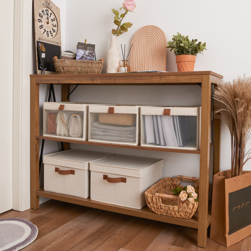 Ensemble de cubes en tissu 3 pièces, Beige