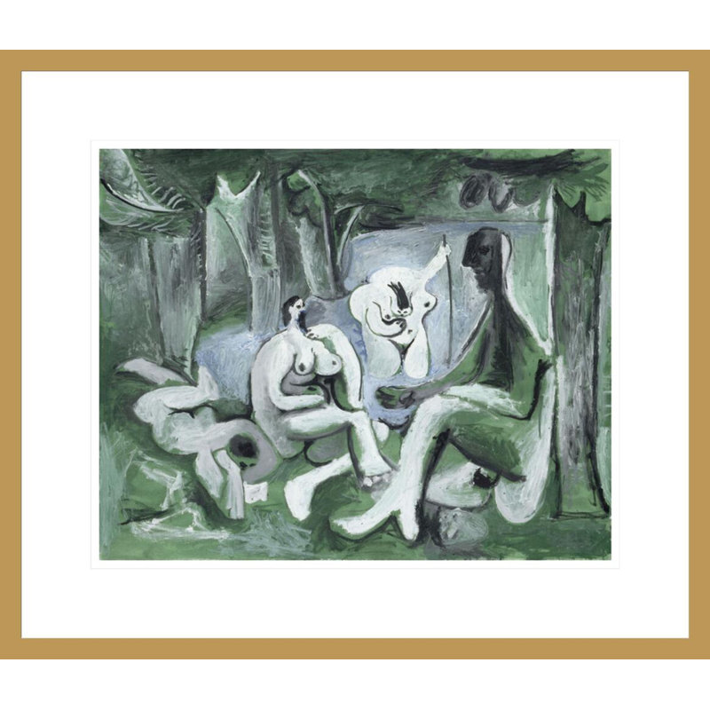 «Le déjeuner sur l'herbe d'après Manet» par Pablo Picasso, impression giclée encadrée, H 17,75 po x l 20,65 po