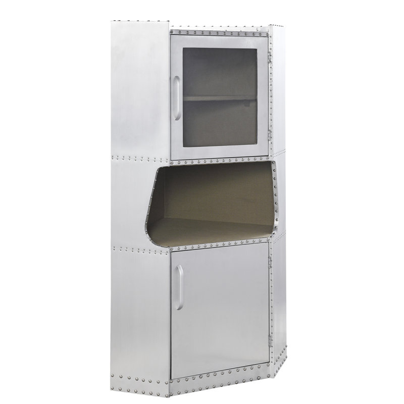 Armoire avec cadre en aluminium et 1 tablette pour une utilisation pratique dans la maison