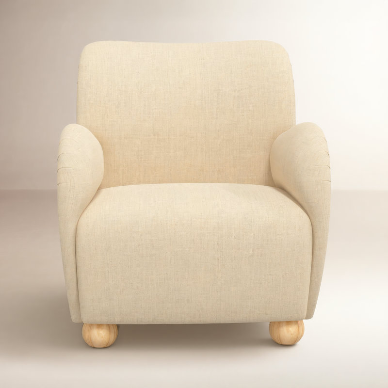 Cowen Polyester Armchair, Classic Linen Linen