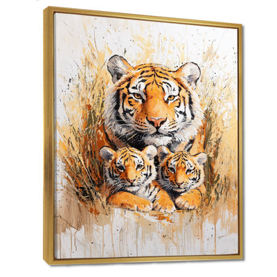 Tiger Family In The Rainforest - Tiger Wall Art Living Room
