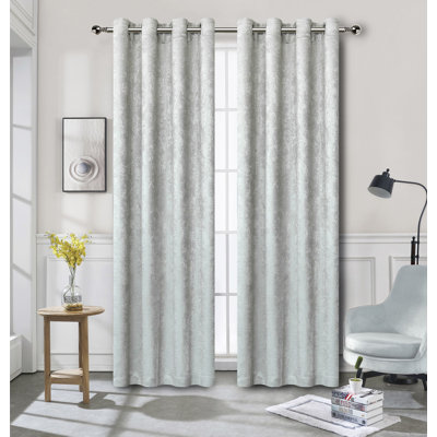 Vola Modern Art Contemporary 2 Pack Light Filtering Grommet Top Curtains