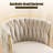 Landreneau Velvet Tufted Woven-Back Dining Armchairs with Gold Metal Legs-695579929