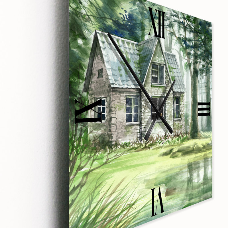 Horloge murale Haunted House in the Pine Forest, Moyen