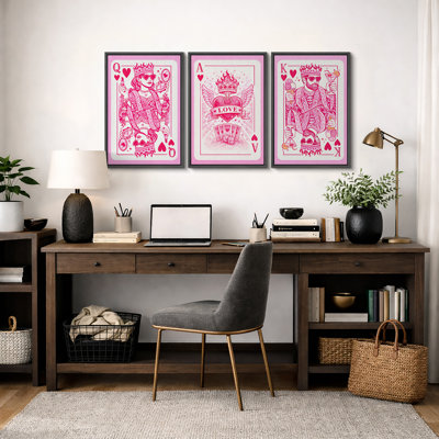 Reproduction de giclée sur toile rose