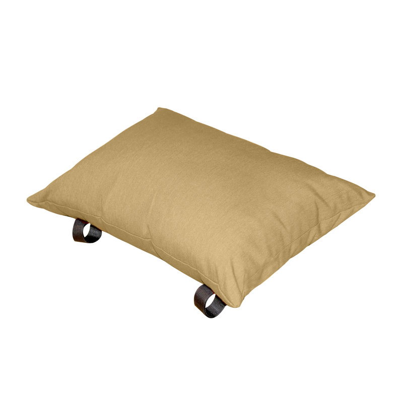Vivere Magnus Outdoor Rectangular Polyester Pillow with Hook & Loop Fastener Straps, Sand Dune